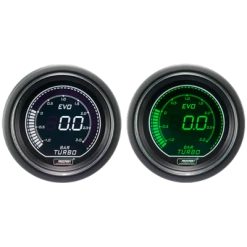 Pression Turbo Prosport Manomètre 52mm - EVO - Blanc/Vert -Pas Cher Turbo Peripherie Magasin manometre prosport de pression turbo 52mm evo blanc vert 1