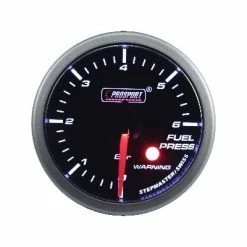 Pression Essence Prosport Manomètre Avec WARNING - 52mm - Blanc