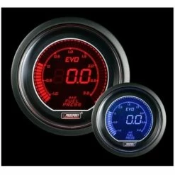 Pression Essence Prosport Manomètre - 52mm - EVO - Bleu/Rouge -Pas Cher Turbo Peripherie Magasin manometre prosport pression essence 52mm evo bleu rouge 1