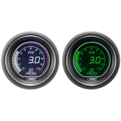 Pression Huile ProSport Manomètre 52mm - EVO - Blanc/vert -Pas Cher Turbo Peripherie Magasin manometre prosport pression huile 52mm evo blanc vert 1
