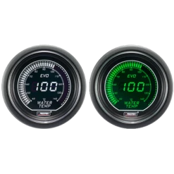 Température Eau Prosport Manomètre - 52 Mm - EVO - Blanc/Vert -Pas Cher Turbo Peripherie Magasin manometre prosport temperature eau 52 mm evo blanc vert 1