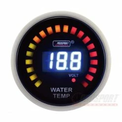 Température Eau/Voltmètre - 2 En 1 - Manomètre Prosport - LCD - 52 Mm