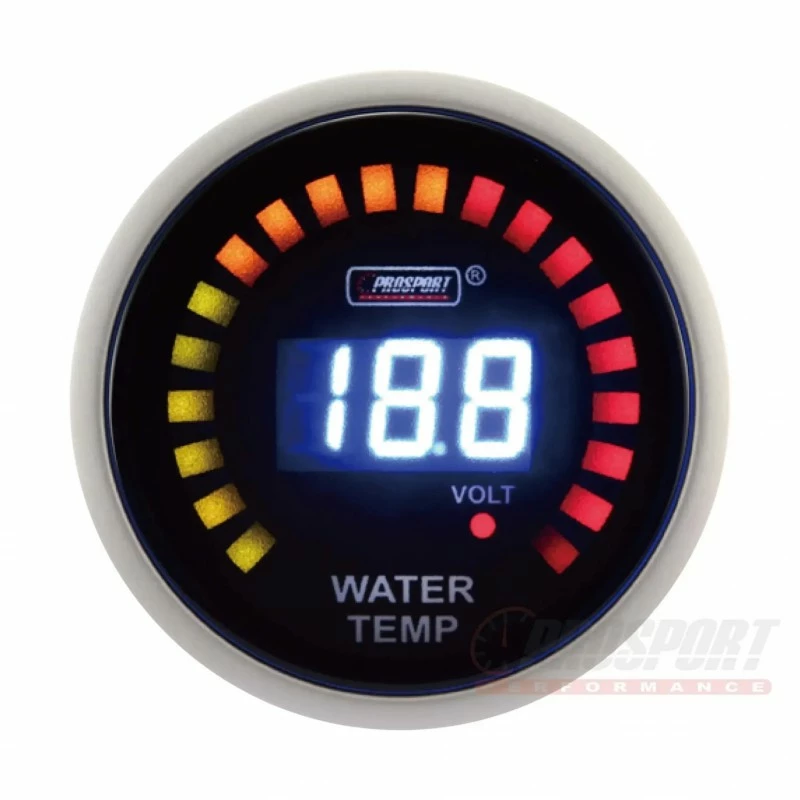 Température Eau/Voltmètre - 2 En 1 - Manomètre Prosport - LCD - 52 Mm 3 Température Eau/Voltmètre - 2 En 1 - Manomètre Prosport - LCD - 52 Mm
