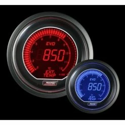 Température Gaz Echappement Prosport Manometre 52mm - EVO - EGT - Bleu/Rouge